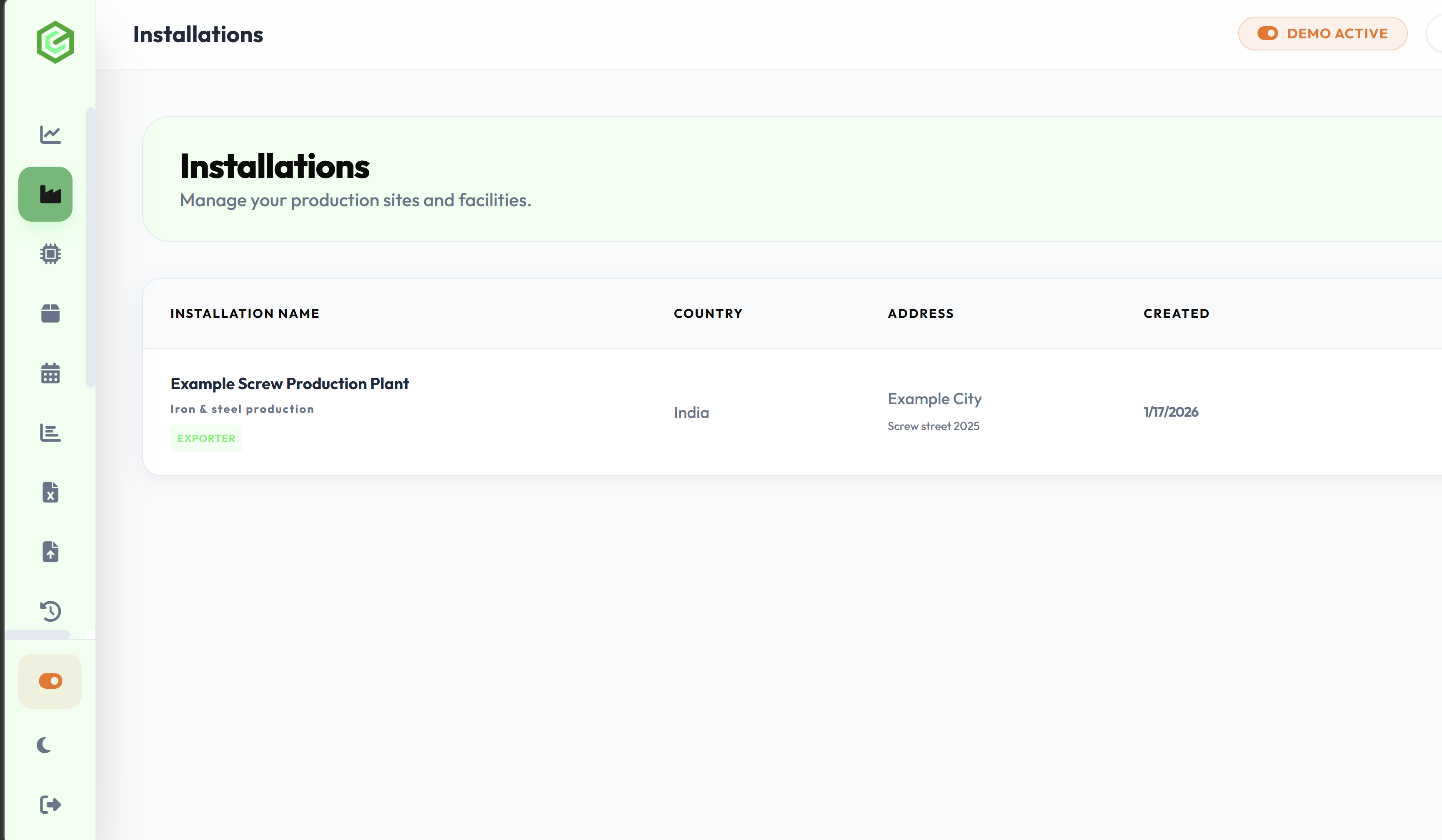 Installation Interface